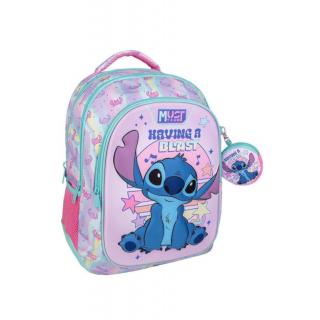Must Τσάντα Πλάτης Δημοτικού με 3 Τσέπες 32x18x43 εκ. Disney Stitch Having A Blast
