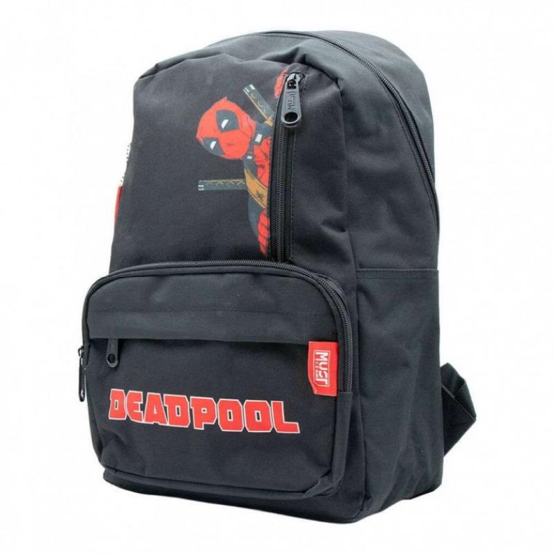 Must Τσάντα Πλάτης 1 Κεντρική Θήκη 29x17x41 εκ. Marvel Deadpool Red Logo