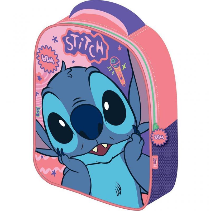 Must Τσάντα Πλάτης Νηπίου 1 Κεντρική Θήκη 26x10x32 εκ. Disney Stitch