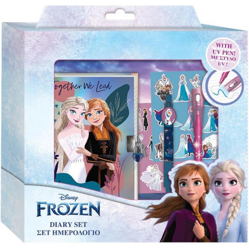 Ημερολόγιο με Κλειδαριά, Μαγικό Στυλό και Αυτοκόλλητα Frozen 2