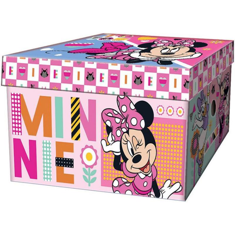 Κουτί Αποθήκευσης από Χαρτόνι 33χ24χ18 εκ. Disney Junior Minnie
