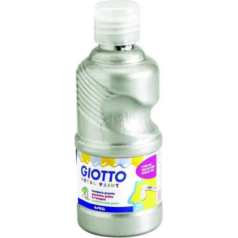 Τέμπερα Μπουκάλι 250 ml Ασημί Μεταλλικό Giotto Extra Quality