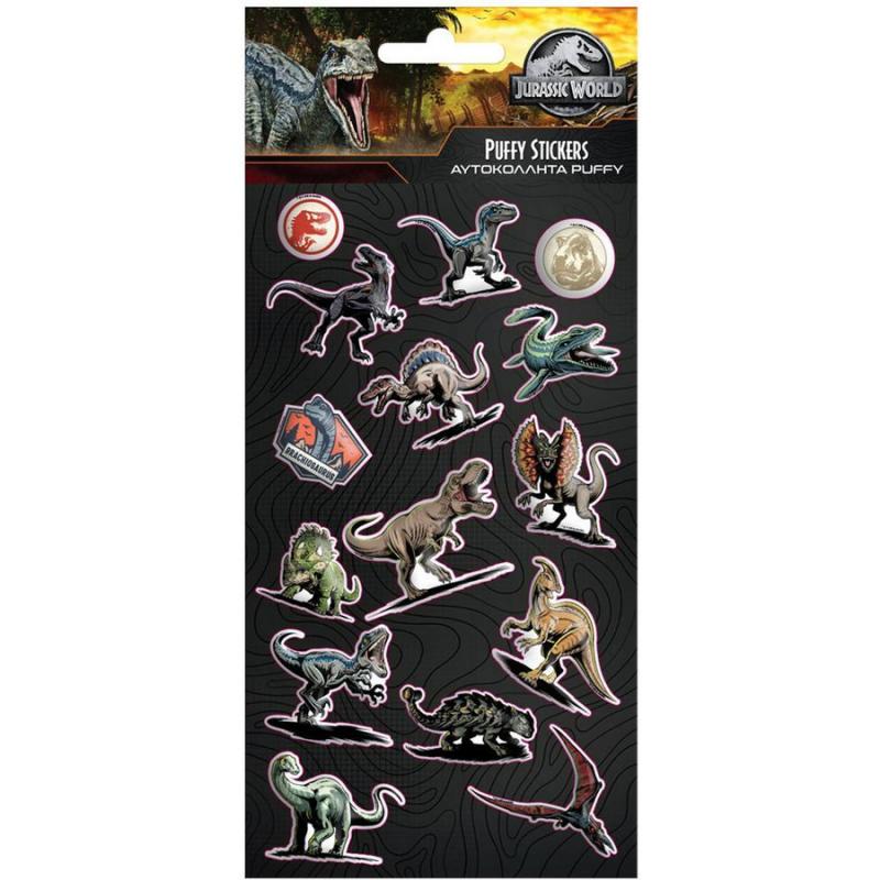 Αυτοκόλλητα Puffy Jurassic World 10x22 εκ.