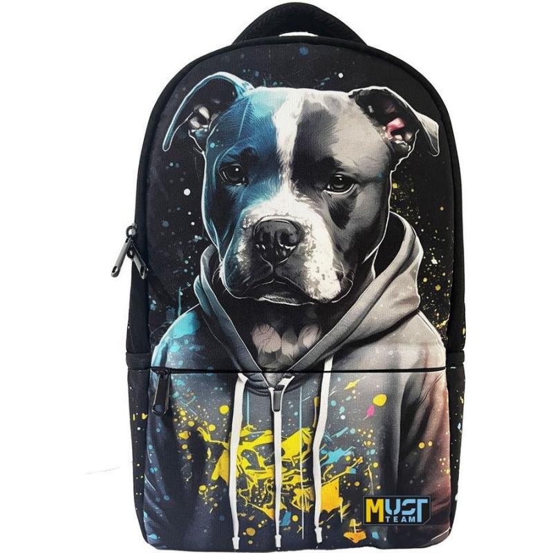 Must Τσάντα Πλάτης Art 29x16x45 εκ. 1 Κεντρική Θήκη Cool Dog