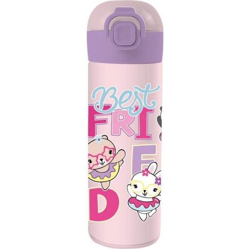 Must Θερμός 500 ml Ανοξείδωτο με Καλαμάκι Best Friends