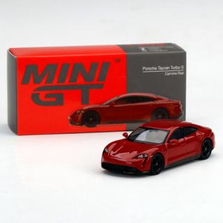 1:64 Mini GT Porsche Taycan Turbo Carmine Red #289