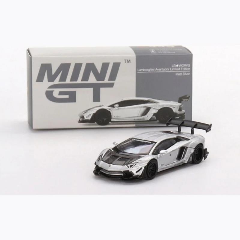 1:64 Mini GT Lamborghini Aventador Lim. Ed. LB Works Matt Silver #449