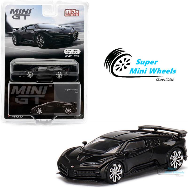 1:64 Mini GT Bugatti Centodieci Black #466