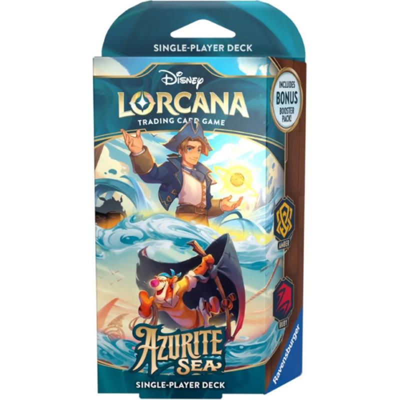Disney Lorcana TCG Azurite Sea Starter Deck (Amber & Ruby) - English Edition