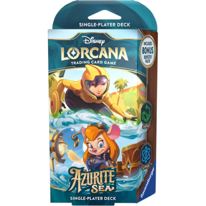 Disney Lorcana TCG Azurite Sea Starter Deck (Emerald & Sapphire) - English Edition