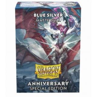 Dragon Shield Standard Sleeves - Cobalt & Silver (100 Sleeves)