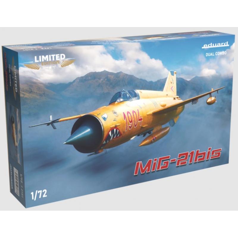 Eduard Plastic Kits: 1:72 MiG-21bis Dual Combo Limited