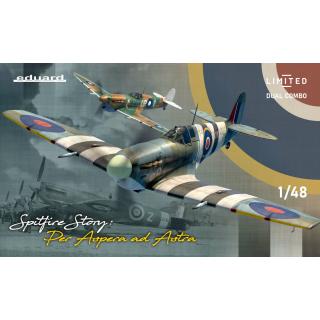 Eduard Plastic Kits: SPITFIRE STORY: Per Aspera ad Astra DUAL COMBO in 1:48