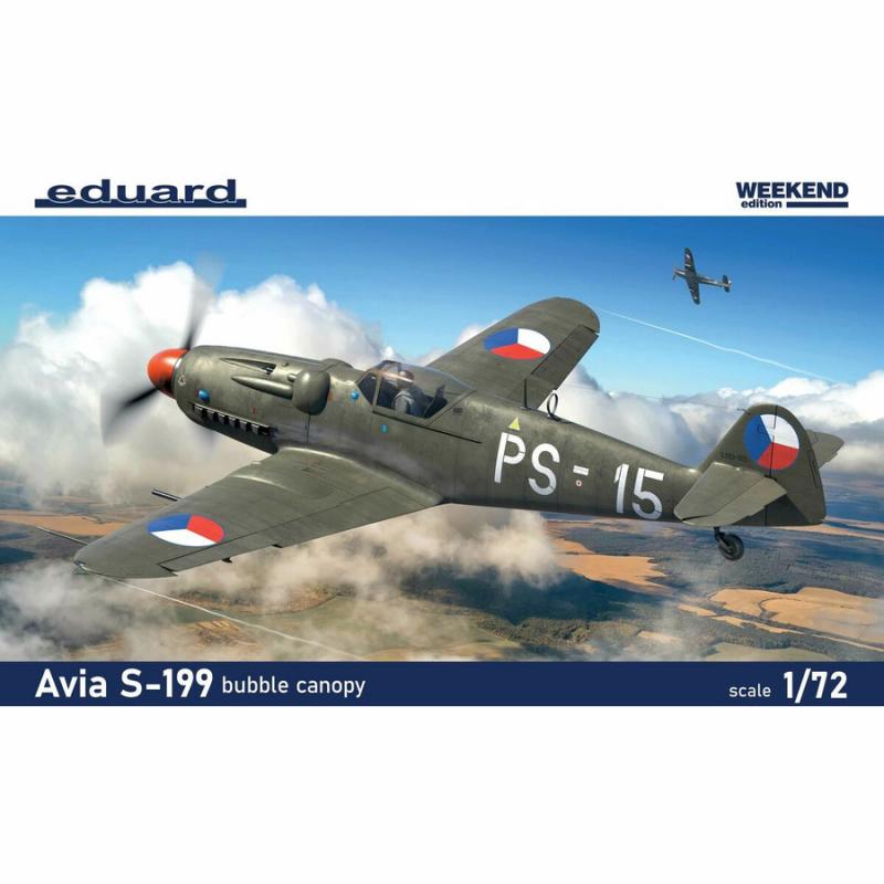 Eduard Plastic Kits: Avia S-199 bubble canopy 1/72 Weekend Edition in 1:72