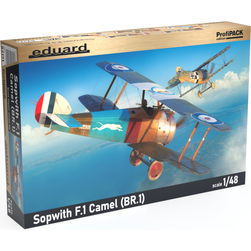 Eduard Plastic Kits: Sopwith F.1 Camel (BR.1), Profipack in 1:48