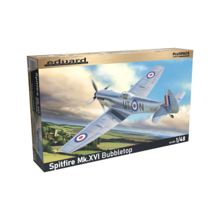 Eduard Plastic Kits: Spitfire Mk.XVI Bubbletop, Profipack in 1:48