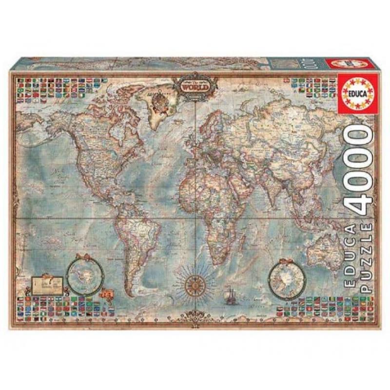Educa Puzzle 4000 τεμ. Political Map of the World