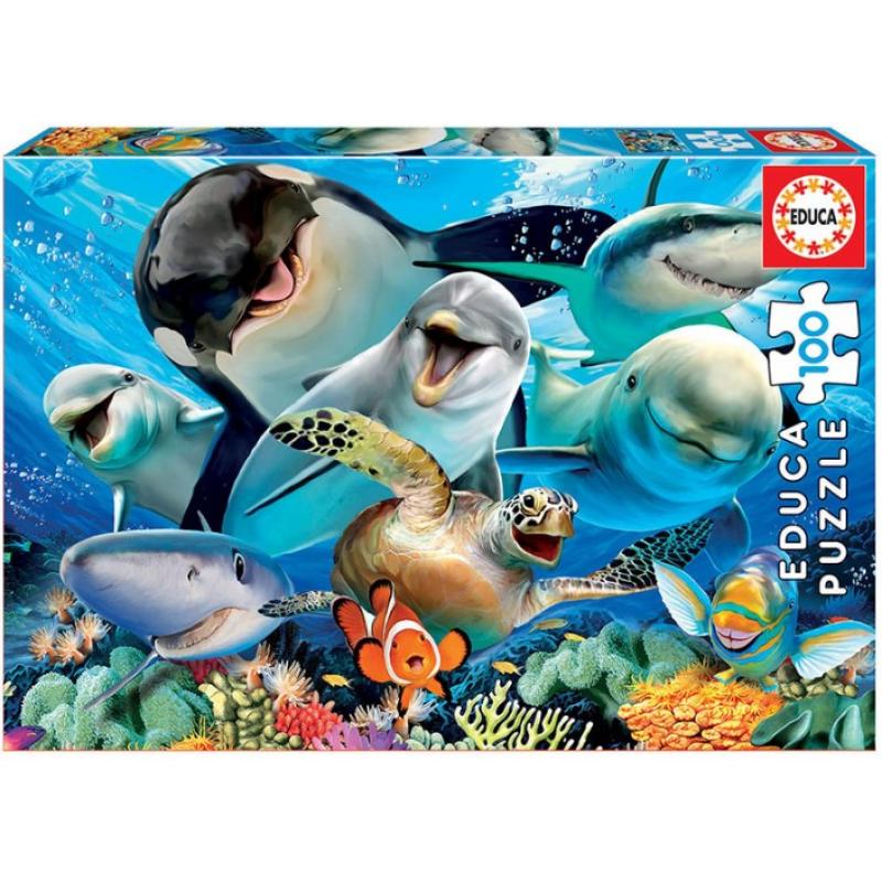 Educa Puzzle 100 τεμ. Underwater Selfie