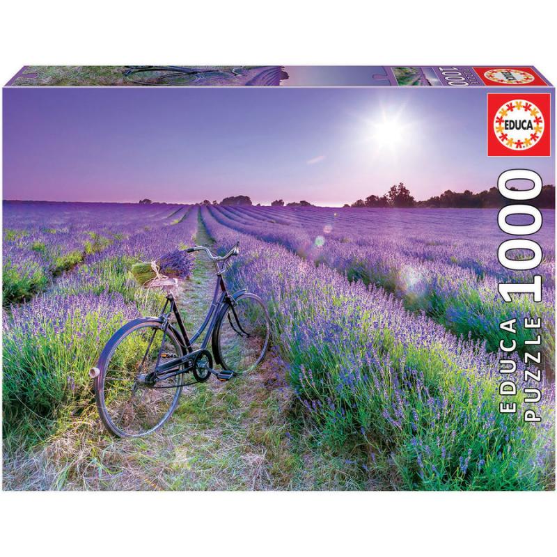 Educa Puzzle 1.000 τεμ. Bike in a Lavender Field