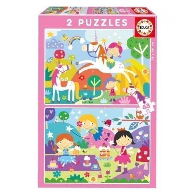 Educa Puzzle 2 x 48 τεμ. Mermaids & Unicorns