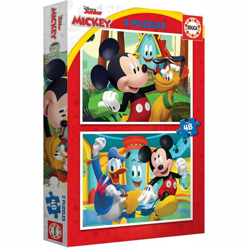 Educa Puzzle 2 x 48 τεμ. Mickey & Friends Fun House