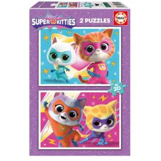 Educa Puzzle 2 x 20 τεμ. Super Kitties