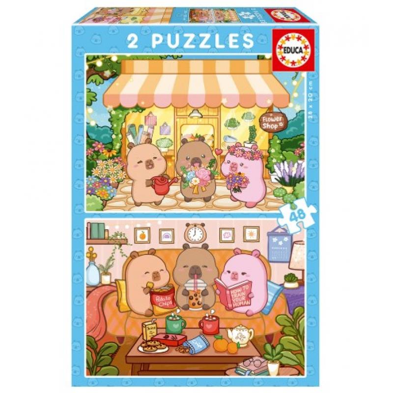 Educa Puzzle 2 x 48 τεμ. CapyFun