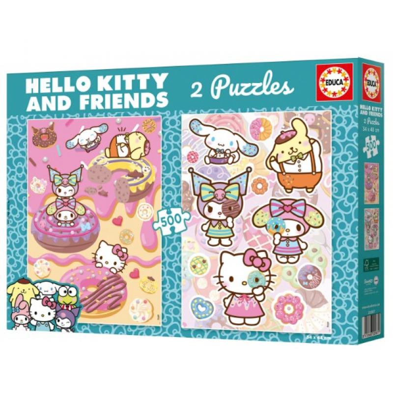 Educa Puzzle 2 x 500 τεμ. Hello Kitty & Friends