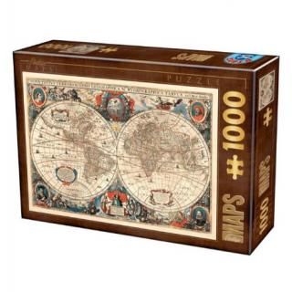 D-Toys Puzzle 1000 τεμ. Vintage Maps