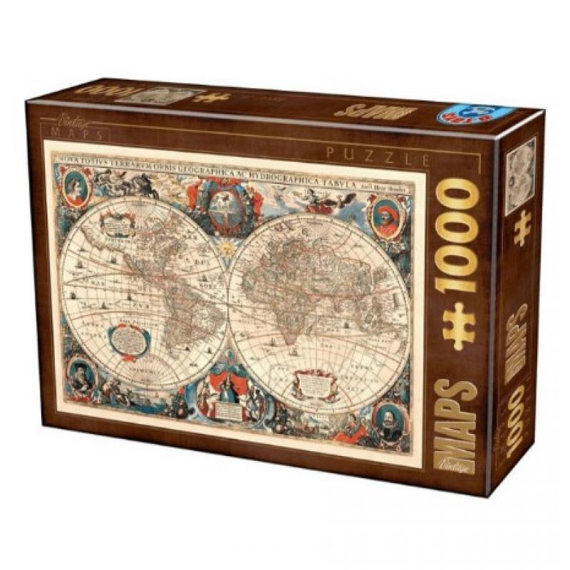 D-Toys Puzzle 1000 τεμ. Vintage Maps