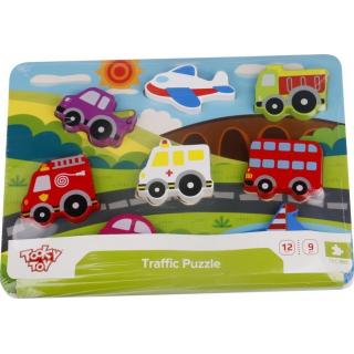 Ξύλινο Παζλ Σφηνώματα Ζώα της Φάρμας Tooky Toy