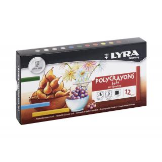 Παστέλ Σετ 12 τεμ. διάφορα Lyra Polycrayon Soft