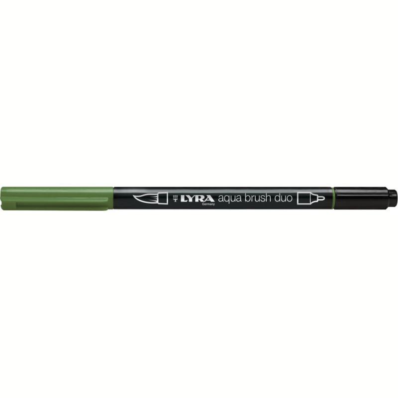 Μαρκαδόρος Πινέλο Lyra Aqua Brush Duo Olive Green