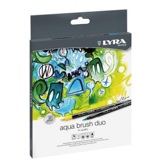 Lyra Μαρκαδόρος Πινέλο Aqua Duo Brush 12 τεμ.