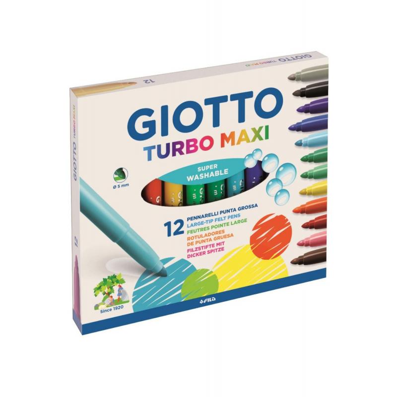 Μαρκαδόροι Χοντροί 12 τεμ. Turbo Maxi Giotto