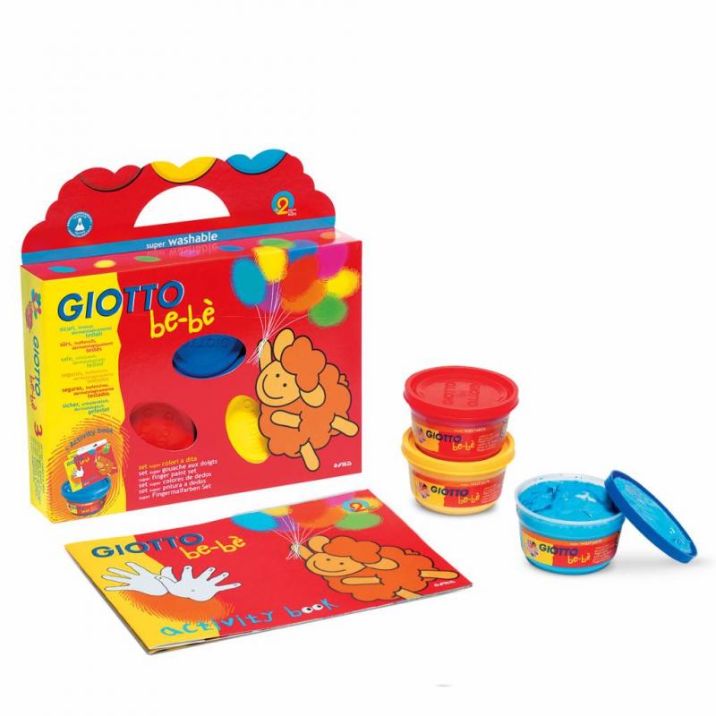 Δαχτυλομπογιές 40ml Σετ 5 τεμ. Giotto Bebe με Σύνεργα σε Blister