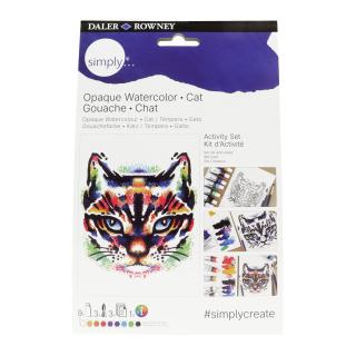 Simply Opaque Watercolor Cat Activity Set