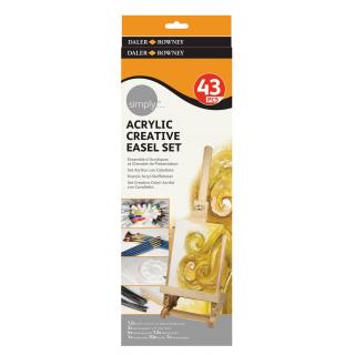 Daler Rowney Acrylic Creative Easel Set (Σετ με Ακρυλικά & Καβαλέτο) 43 τεμ.