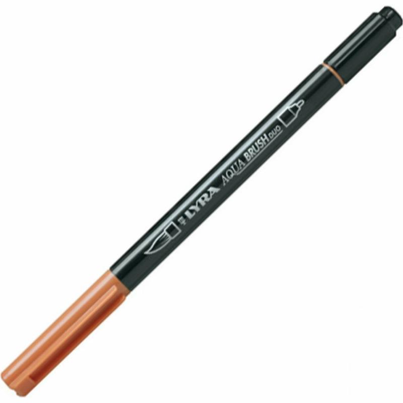 Μαρκαδόρος Πινέλο Lyra Aqua Brush Duo Burnt Ochre