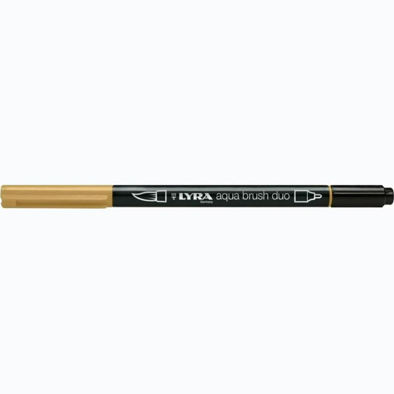 Μαρκαδόρος Πινέλο Lyra Aqua Brush Duo Brown Ochre