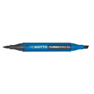 Giotto Turbo Pro Dual Nib Felt Tip Pen - Black