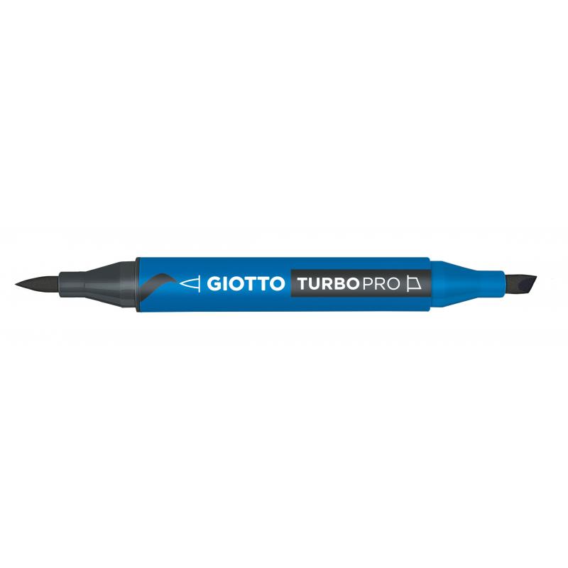 Giotto Turbo Pro Dual Nib Felt Tip Pen - Black