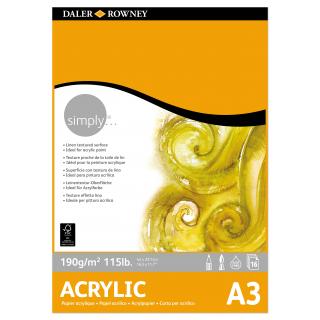 Simply A3 Acrylic Pad 190gsm 16 sh.