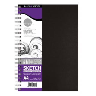 Daler Rowney Simply Sketch Spiral Hardback A4 100gsm 54 sh.