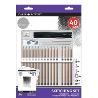 Daler Rowney Sketching Set 40x Simply