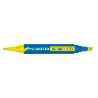Giotto Turbo Pro Dual Nib Felt Tip Pen - Yellow
