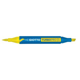 Giotto Turbo Pro Dual Nib Felt Tip Pen - Deep Yellow