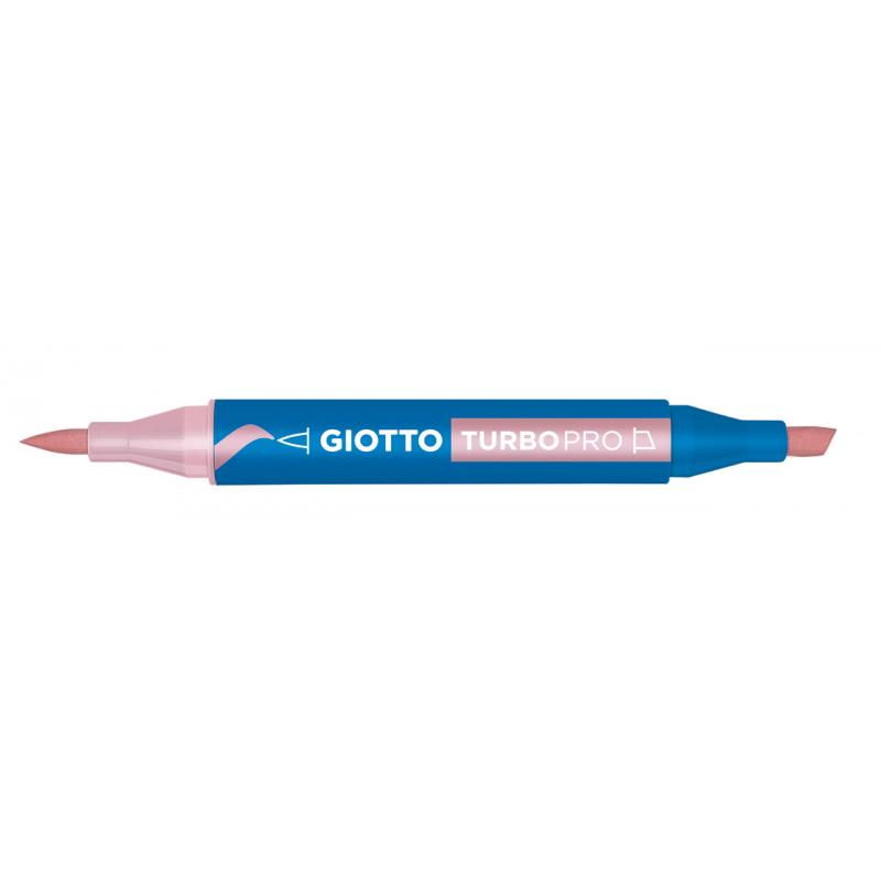 Giotto Turbo Pro Dual Nib Felt Tip Pen - Light Pink