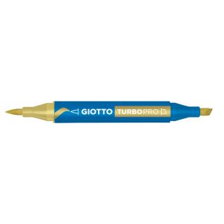 Giotto Turbo Pro Dual Nib Felt Tip Pen - Yellow Ochre
