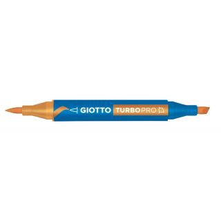 Giotto Turbo Pro Dual Nib Felt Tip Pen - Medium Orange